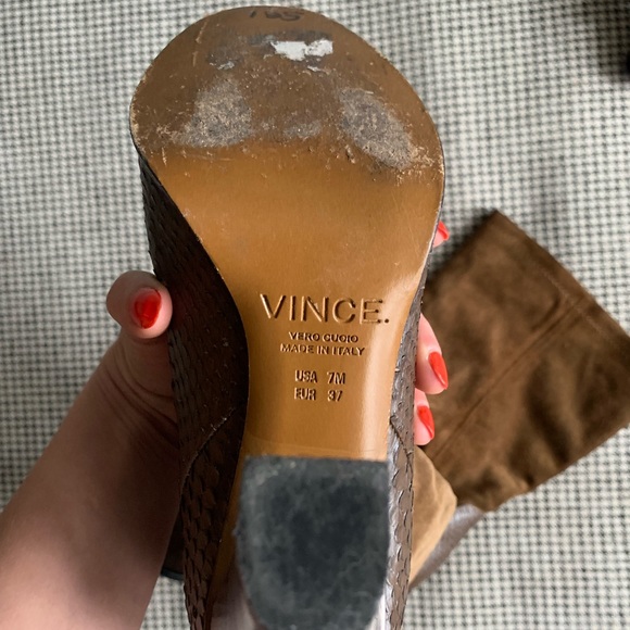 Vince animal skin texture and suede boots - Picture 2 of 3